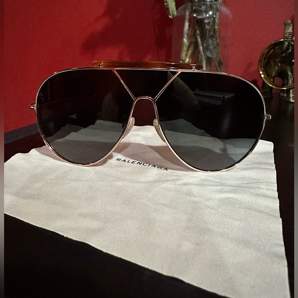 Balenciaga Honey Brown Sunglasses.